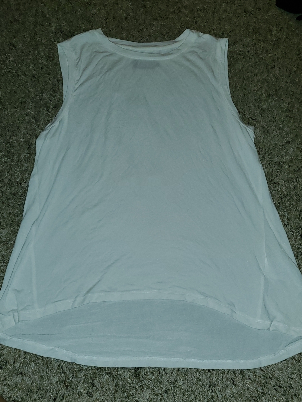 Women's White Sleeveless High-Low Tank Top NWOT